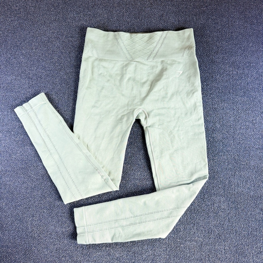 Gymshark Womens High Waisted Seamless Leggings Sage Green Sage Green Activewear
